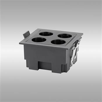 Blau LED 10 Watt 3000K 4 Light Square Recessed Downlight