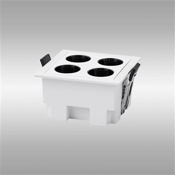 Blau LED 10 Watt 3000K 4 Light Square Recessed Downlight 
