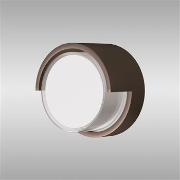 Creek LED IP65 CCT White Glass Half Frame Outdoor Wall Or Ceiling Light 