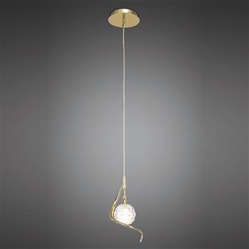 Dali Single Swirled Pendant Light Fitting