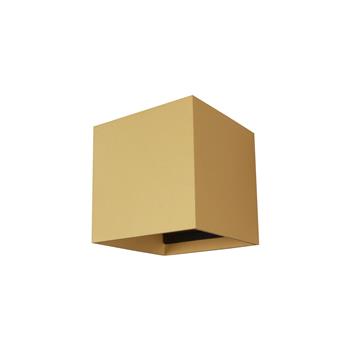 Davos IP54 LED Gold And Black Square Dimmable Wall Light