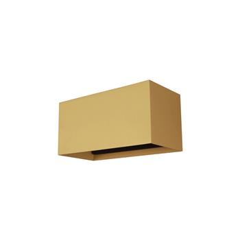 Davos LED Gold With Black 24 Watt Rectangular LED IP54 Wall Light