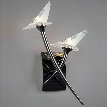 Flavia Black Chrome Modern Wall light M0308BC/S