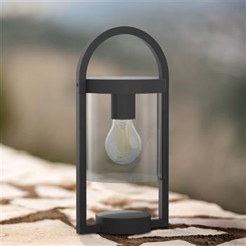 Maya Outdoor IP54 Anthracite Pedestal Lantern M6550