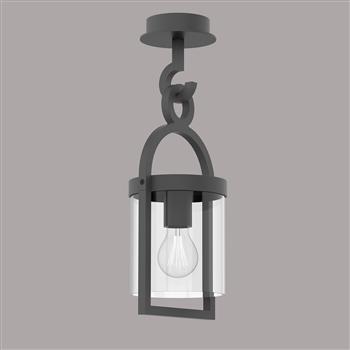 Maya Small IP54 Anthracite Ceiling Lantern M6553