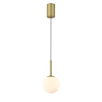 Puebla LED Opal Frosted Globe Single Pendant Fitting
