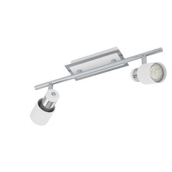 Davida White And Chrome 2 Arm LED Ceiling Light 92085
