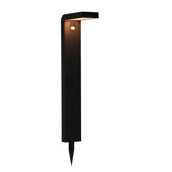 Baracconi Black LED PIR IP44 Solar Powered Outdoor Floor Light 900246