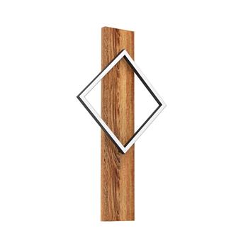 Boyal LED Wood And Black Single Wall Light