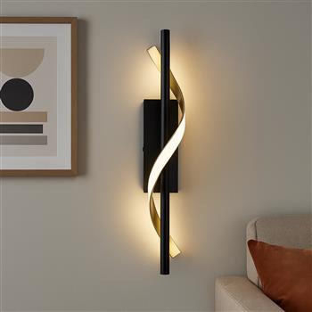 Conaprato LED Black And Brushed Brass CCT Wall Light 902136