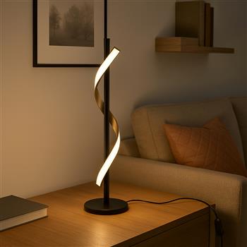 Conaprato LED Black And Brushed Brass CCT Table Lamp 902137