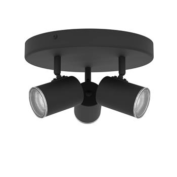 Consuma 1 IP44 Round 3 Light Bathroom Ceiling Spotlight