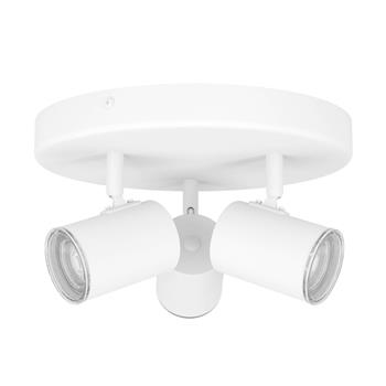 Consuma 1 IP44 Round 3 Light Bathroom Ceiling Spotlight