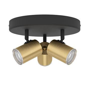 Consuma 1 IP44 Round Three Light Two Tone Bathroom Ceiling Spotlight