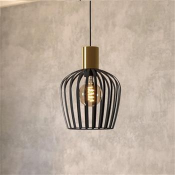 Empoli Brushed Brass And Black Ceiling Pendant 901036