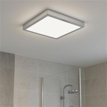 Fueva 6 Large Square IP44 Frosted CCT Bathroom Fitting
