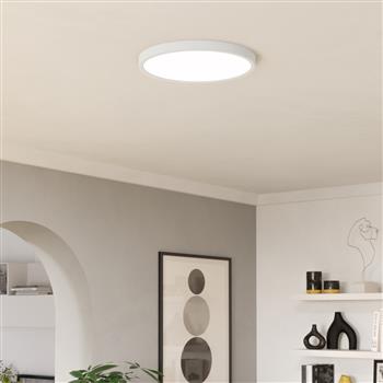 Fueva 6-Z Large Round LED IP44 CCT And RGB Flush Bathroom Light