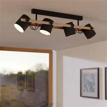 Hornwood Black and Wood Bar Spotlight 43558
