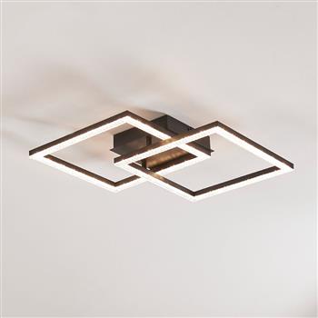 Lejias LED Black Steel and Polycarbonate Semi-Flush Fitting 99799