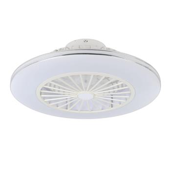 Lovisca LED White And Silver Fan Ceiling Light 35142