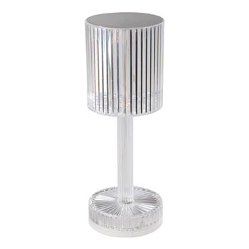 Lucignano LED Clear Ribbed Plastic USB-C RGB Touch Table Lamp 75817