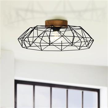 Padstow Black Semi-Flush Fitting 44088