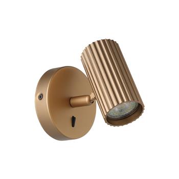Portillo Switched Ribbed Adjustable Cylinder Wall Spotlight 