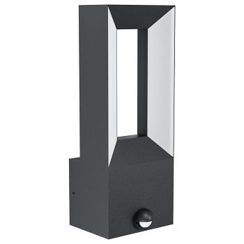 Riforano IP44 LED Black PIR Outdoor Wall Light 98726