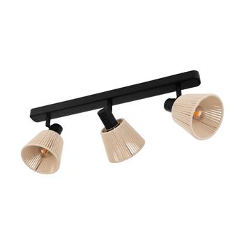 Seagard Triple Bar Spotlight Black With Cream String Shades 44141