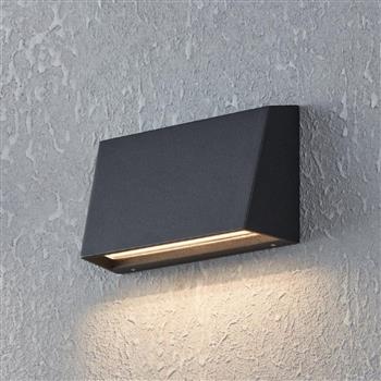 Spongano LED IP65 Slanted Black Outdoor Wall Light 900887