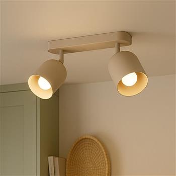 Tilston Green Steel Adjustable Dual Ceiling Spotlight 