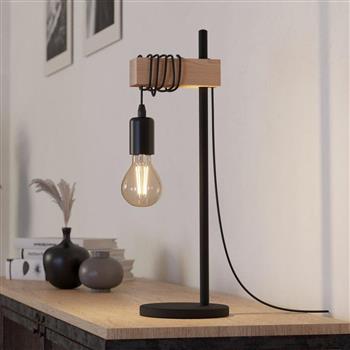 Townshend Black And Light Wood Table Lamp 43515