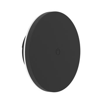 Valgiano IP44 LED Black Round Rechargeable Magnetic Wall Light 75874