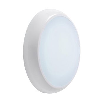 HeroPRO CCT Emergency IP65 Gloss White LED Bulkhead 95540