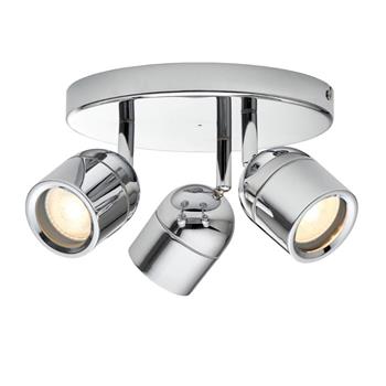 Knight Chrome IP44 Bathroom Triple Round Spotlight 81571