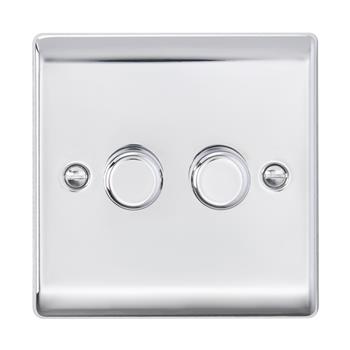 Raised Screwed 2-Gang Low Load LED Dimmer