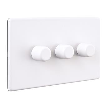 Screwless 3-Gang Triple Dimmer