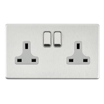 Screwless Double Switched Socket