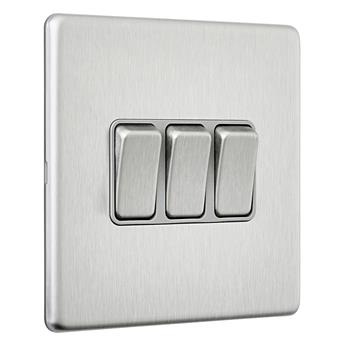 Screwless Triple Wall Switch