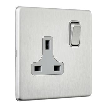 Screwless Single Switched Socket