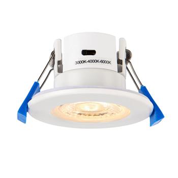 Shieldeco IP65 White LED CCT Fire-rated Recessed Downlight 109804
