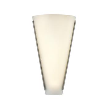 Dakota LED Satin Nickel And Matt Opal Glass Wall Light WB118
