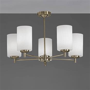 Decima Upwards 5 Arm Semi Flush Ceiling Light