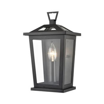 Dusk Matt Black IP44 Single Outdoor Wall Light EXT6646