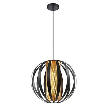 Flare Matt Black And Gold Large Pendant Or Flush Fitting PCH443