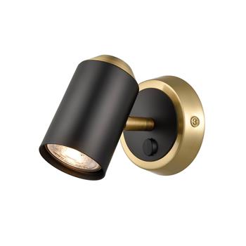 Hollywood Single Round Matt Black Steel Made Fully Adjustable Wall Light
