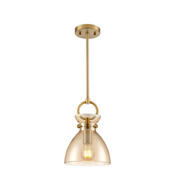 Horizon Fluted Top Domed Glass Adjustable Height Pendant Fitting 