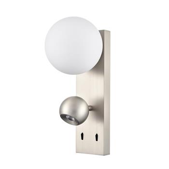 Iris Dual Opal Glass LED Adjustable Wall Fitting
