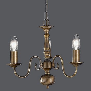 Halle Flemish Bronze Brass 3 Light Ceiling Fitting PE7933
