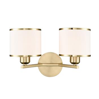 Sirius Off White Textured Shade Dual Wall Light 